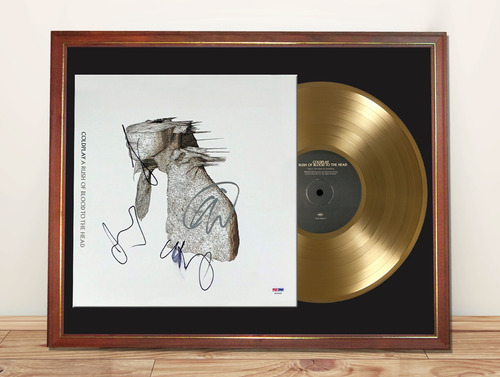 Coldplay A Rush Of Blood To The... Tapa Lp Firmada Disco Oro Estándar