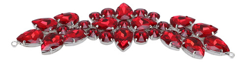 Correa Corta Roja Con Diamantes De Imitación, Decoración De