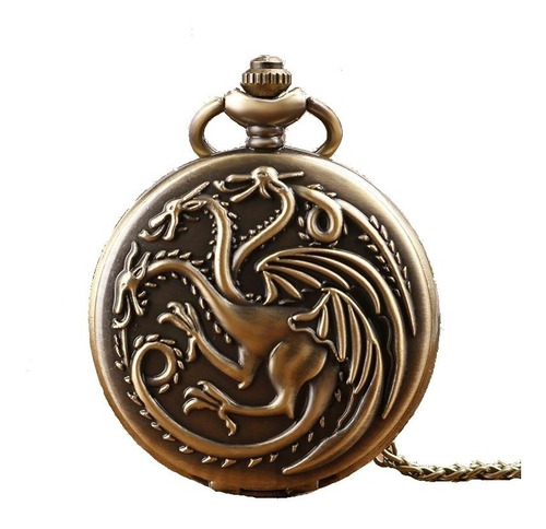 Reloj De Bolsillo Vintage, Game Of Thrones Con Cadenilla