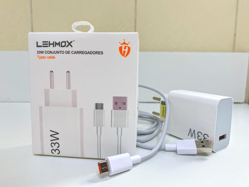 Carregador Para Xiaomi 33w Redmi Note 8 9 10 11 Poco M3 X3 Cor Branco