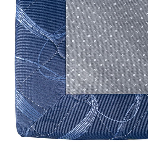 Base Somier Maxiking Espejo De Luna 80x190 1 Plaza Color Azul