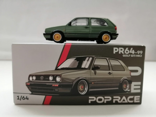 Pop Race Golf Gti Mk2 Escala 1:64 Verde Musgo (Usado)