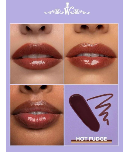 Duo Labial Para Labios Gloss Willy Wonka Sheglam Color Hot Fudge