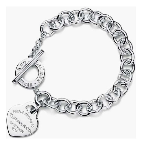 Pulsera Dije Corazón En Acero Quirúrgico (Usado)