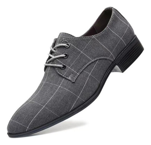 Zapatos Casuales Patrón De Cuadrícula Para Hombre Negocios