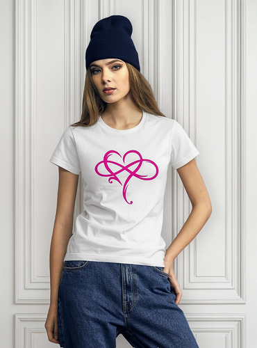 Playera Corazón Estilógrafo Rosa, Corazon Trazado Heart Amor