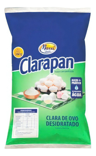 Clara De Ovo Desidratado Clarapan Maxxi Ovos 360g