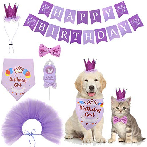 Conjunto De Bandana De Cumpleaños Perros Niña/niño, ...