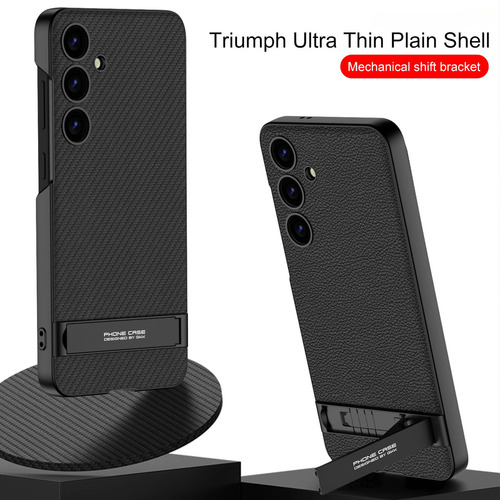 Funda De Teléfono Con Carcasa Dura Y Soporte De Cuero De Pi