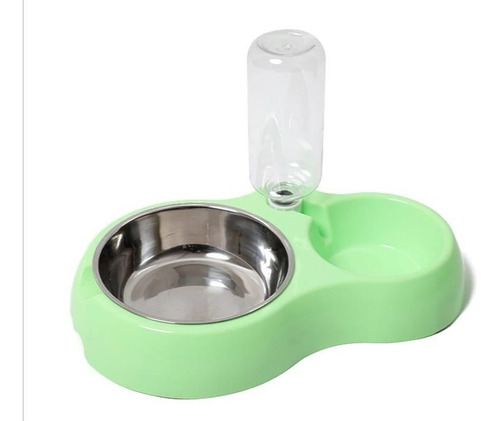 Plato Triple Charola Comida Dispensador Agua Perro Gat Grand