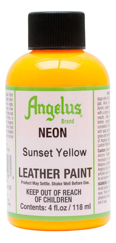 Pintura Acrílica Angelus 4 Oz ( 1 Pieza ) Color Sunset Yellow