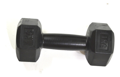 Kit 2 Mancuernas Hexagonales Pesa 1 Kg Cada Una Gimnasia Gmp Color Negro