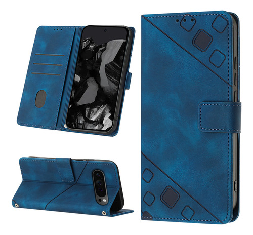 Funda Cartera Flip Relieve Para Google Pixel 9 Pro