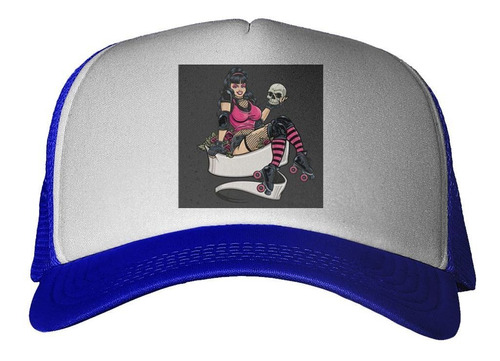 Gorra Mujer Con Calavera En La Mano