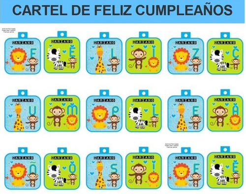 Kit Imprimible Animalitos De La Selva Bebés Fiesta 3x1