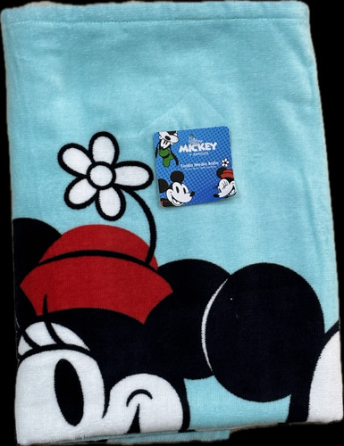Toalla Baño America Colap Premun. 100% Algodón. Infantil Color Agua Mickey Y Amigos