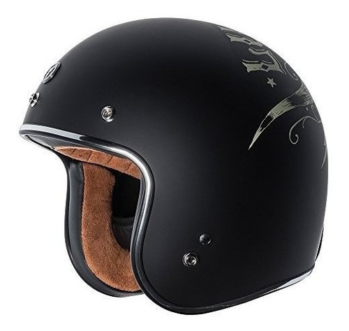 Casco Torc T50 Route 66 34 Con Grafico Lucky 13 Bullhead Neg