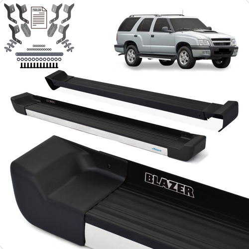 Estribo Alumínio Preto Fosco Blazer Executive 1998 1999 2000