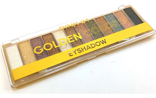 Set X 24 Paletas Sombras Glitter Ojos Golden Colors Pink 21