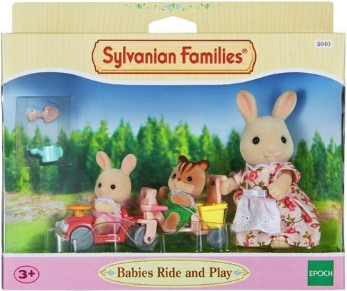 Muñecos Familia Sylvanian Mamá Con Bebes En Triciclos 5040