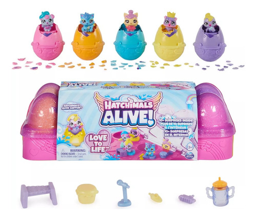 Hatchimals Alive Huevera 10 Mini Figuras Sorpresa Y Acc