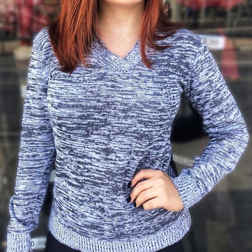 Blusa Gola V - Cinza Claro