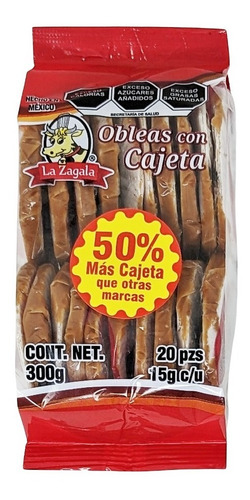 Obleas Con Cajeta La Zagala 15g 20pzs