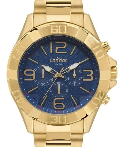 Relógio Condor Masculino Dourado Civic - Covd54bd/4a