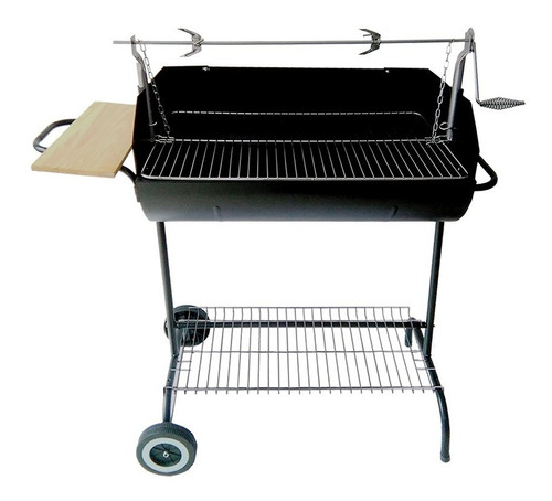 Parrilla Carbon 1/2 Tambor Con Cortaviento Beef Maker 400 Color Negro