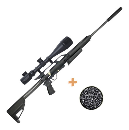 Carabina Pcp Custom 5.5 Javali Supressor, Chumbinho, Luneta