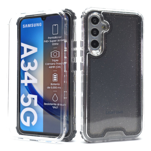 Funda + Marco Protector Pantalla Para Samsung A34 5g Case