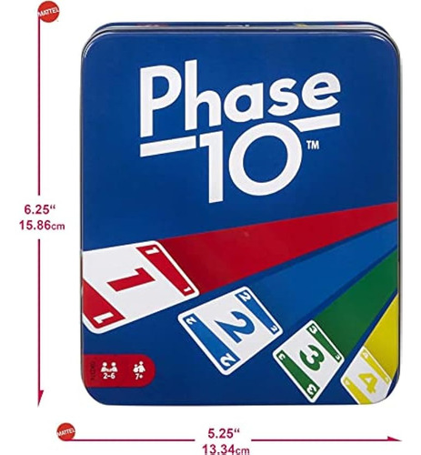 Juego De Mesa Phase 10 Tin Cartas Juguete Mattel Games ;o