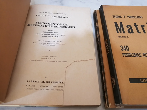 Libro. Fundamentos De Matemáticas Superiores. Schaum. +2 (Usado)