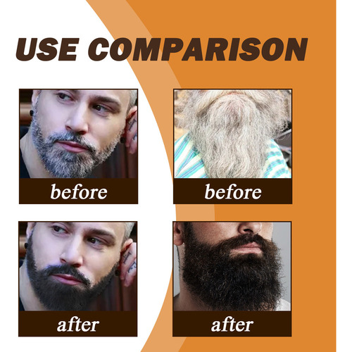 3×champú Natural For Oscurecer Barba C Guys,for Ennegrecimi