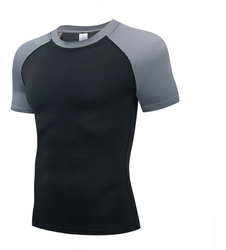 Playera Deportiva Hombre Elástico Transpirable Manga Corta