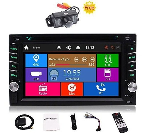 Reproductor Dvd Cd Vehiculo Navegador Gps Camara Wireless S4