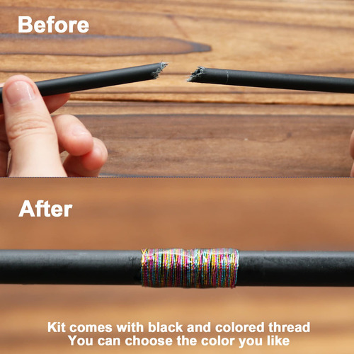Kit De Reparación Caña De Pescar Epoxi Carbono Fundición A_kit Completo
