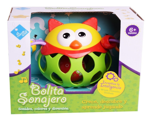 Imagen 2 de 6 de Sonajero Animalito Con Cascabel De Goma Bebe El Duende Azul