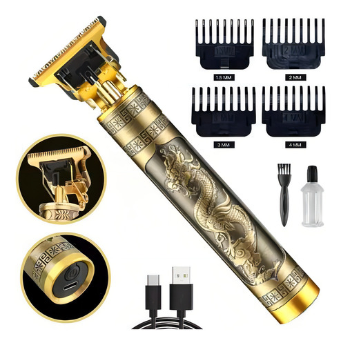 Máquina De Cortar Cabelo Fazer Barba Acabamento Dragão