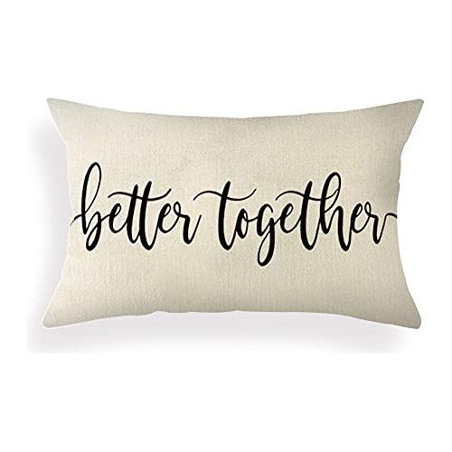 Fundas De Almohada De Estilo Granja Frases  Better Toge...