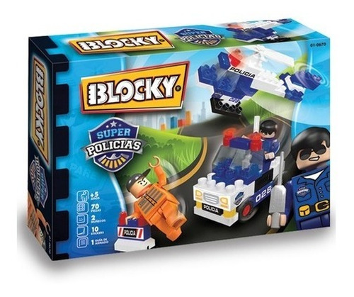 Blocky Super Policias - 70 Piezas Art. 010670