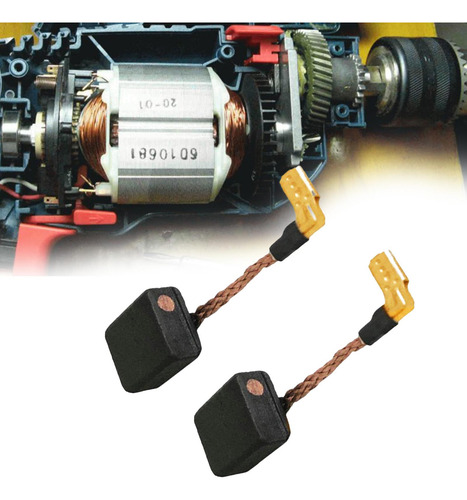 2 Cepillos De Carbono Para Motor Eléctrico Profesional Para