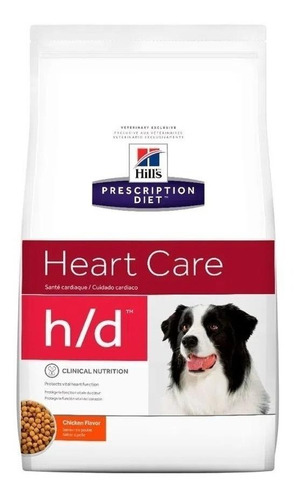 Alimento Hill's Prescription Diet Heart Care h/d para perro adulto sabor pollo en bolsa de 8kg