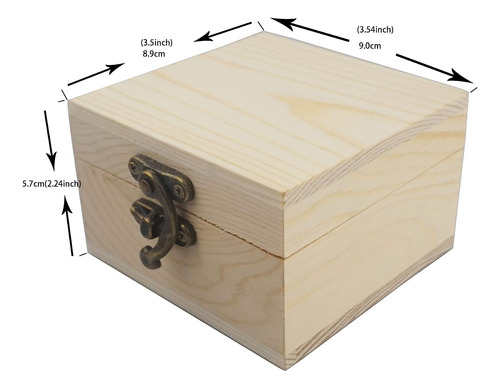 Lonmaix 4pcs/pack Sin Terminar La Caja De Madera De Madera P