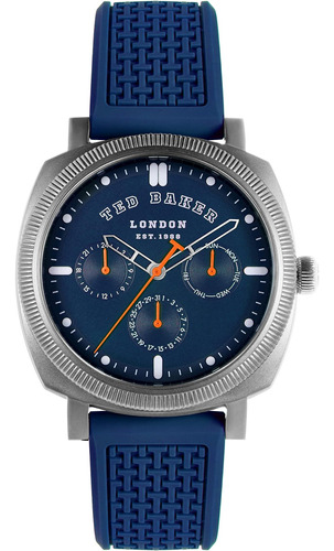 Reloj Con Correa De Silicona Azul Marca Ted Baker Gents (mod