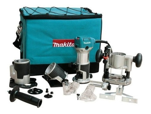Fresadora Ruteadora 1/4'' 710w + Bases Makita Rt0700cx3
