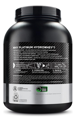 Proteina Optimum Nutrition Hydro Whey 3.61 Lbs - Chocolate Turbo