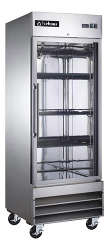 Refrigerador Acero Inoxidable Icehaus 1 Puerta Cristal 0-4°c