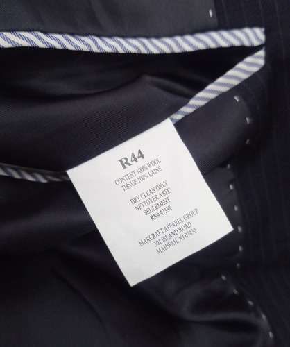 Saco Tommy Hilfiger 44r Azul Oscuro Lisa 44r (Usado)