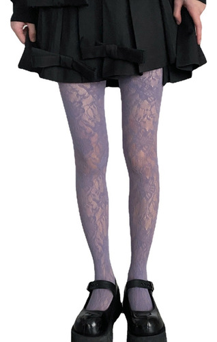 (cp) Medias Lolita Fishnet, Góticas, Multicolor, Estampado F